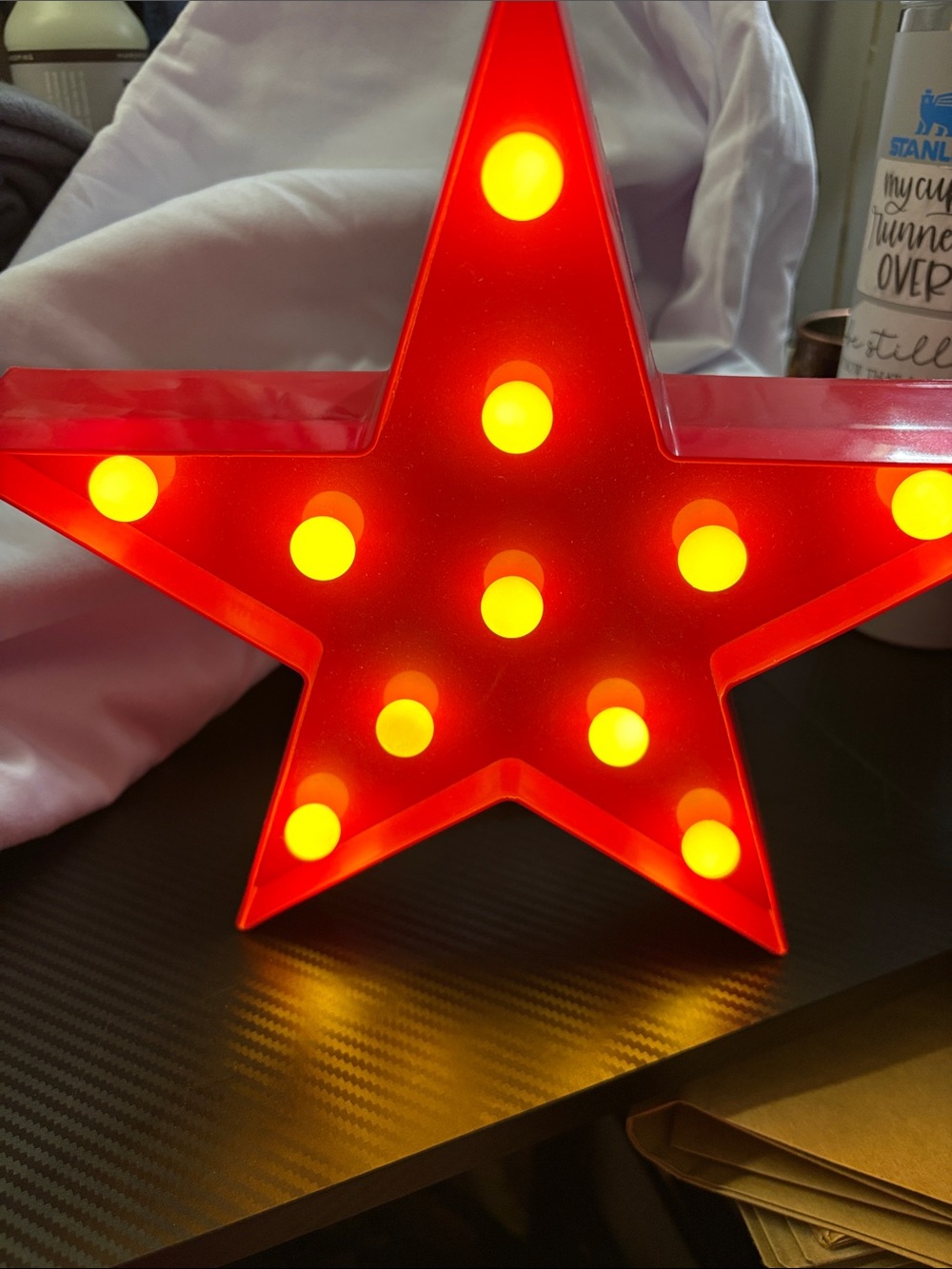LED Red Star Table Accent Light by
